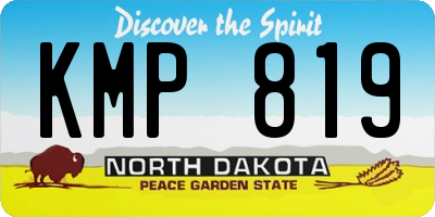 ND license plate KMP819
