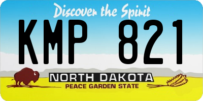 ND license plate KMP821