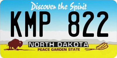 ND license plate KMP822