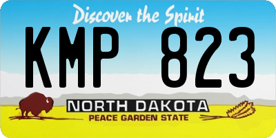 ND license plate KMP823