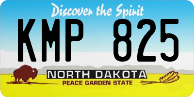 ND license plate KMP825