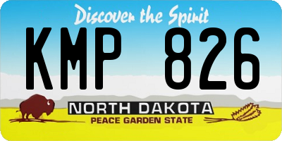 ND license plate KMP826