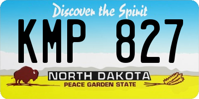 ND license plate KMP827
