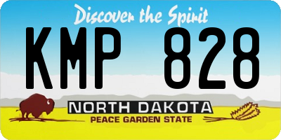 ND license plate KMP828