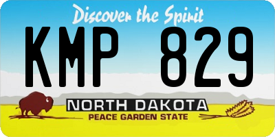 ND license plate KMP829