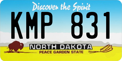 ND license plate KMP831