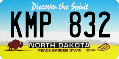 ND license plate KMP832