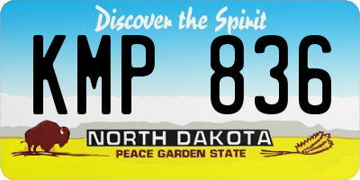 ND license plate KMP836