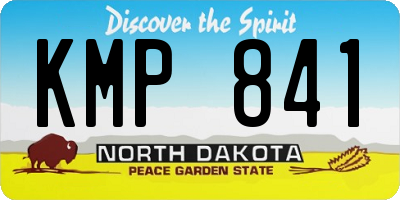ND license plate KMP841