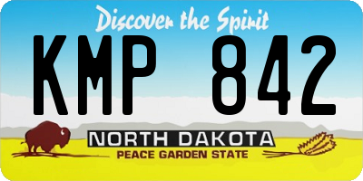 ND license plate KMP842