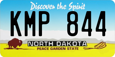 ND license plate KMP844