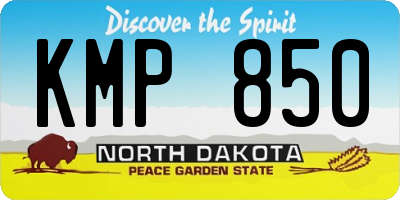 ND license plate KMP850