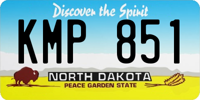 ND license plate KMP851