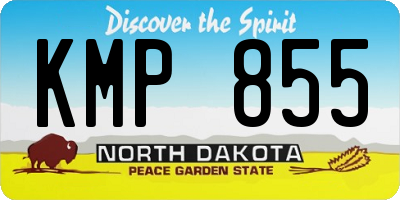ND license plate KMP855