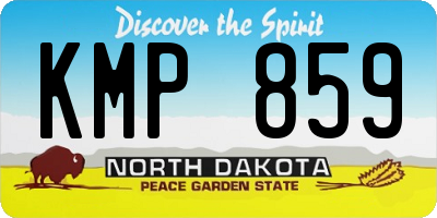 ND license plate KMP859