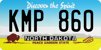 ND license plate KMP860