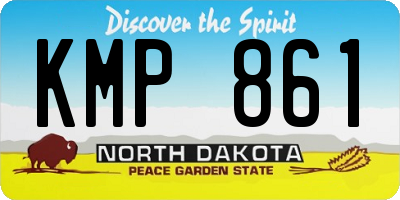 ND license plate KMP861