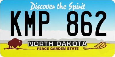 ND license plate KMP862
