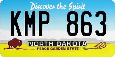 ND license plate KMP863