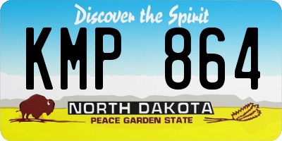 ND license plate KMP864