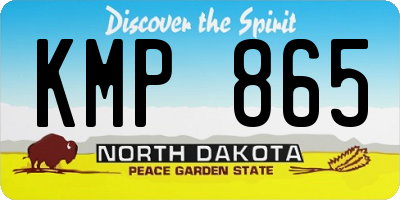 ND license plate KMP865