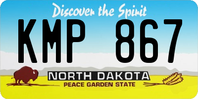 ND license plate KMP867