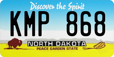 ND license plate KMP868