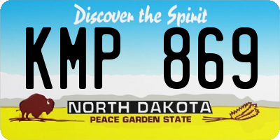 ND license plate KMP869
