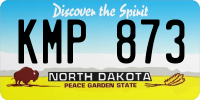 ND license plate KMP873
