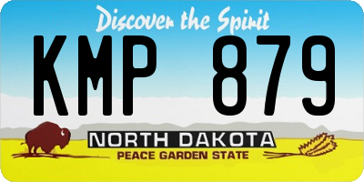 ND license plate KMP879
