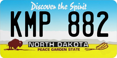 ND license plate KMP882
