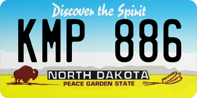 ND license plate KMP886