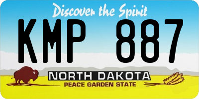 ND license plate KMP887
