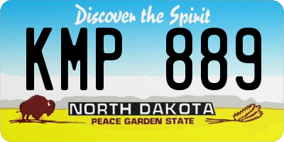 ND license plate KMP889