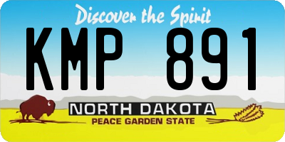 ND license plate KMP891