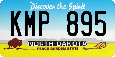 ND license plate KMP895