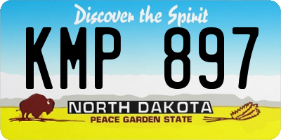 ND license plate KMP897