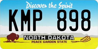 ND license plate KMP898
