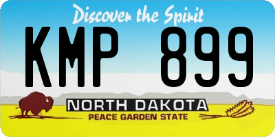 ND license plate KMP899