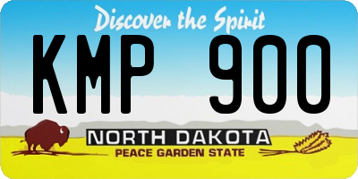 ND license plate KMP900