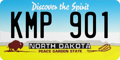 ND license plate KMP901