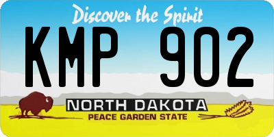 ND license plate KMP902