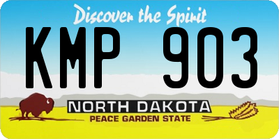 ND license plate KMP903