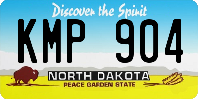 ND license plate KMP904