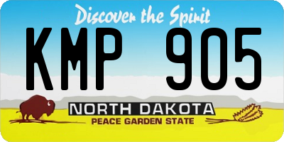 ND license plate KMP905
