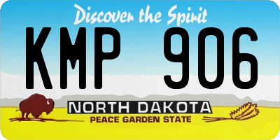 ND license plate KMP906