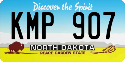 ND license plate KMP907