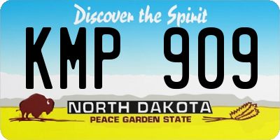 ND license plate KMP909