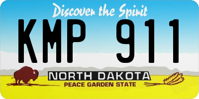 ND license plate KMP911
