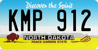 ND license plate KMP912